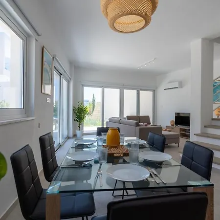 Modern Poolside At Paphos Villa Klorakas